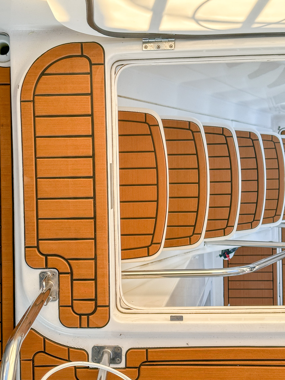 Meridian 38 EVA decking cockpit stairs