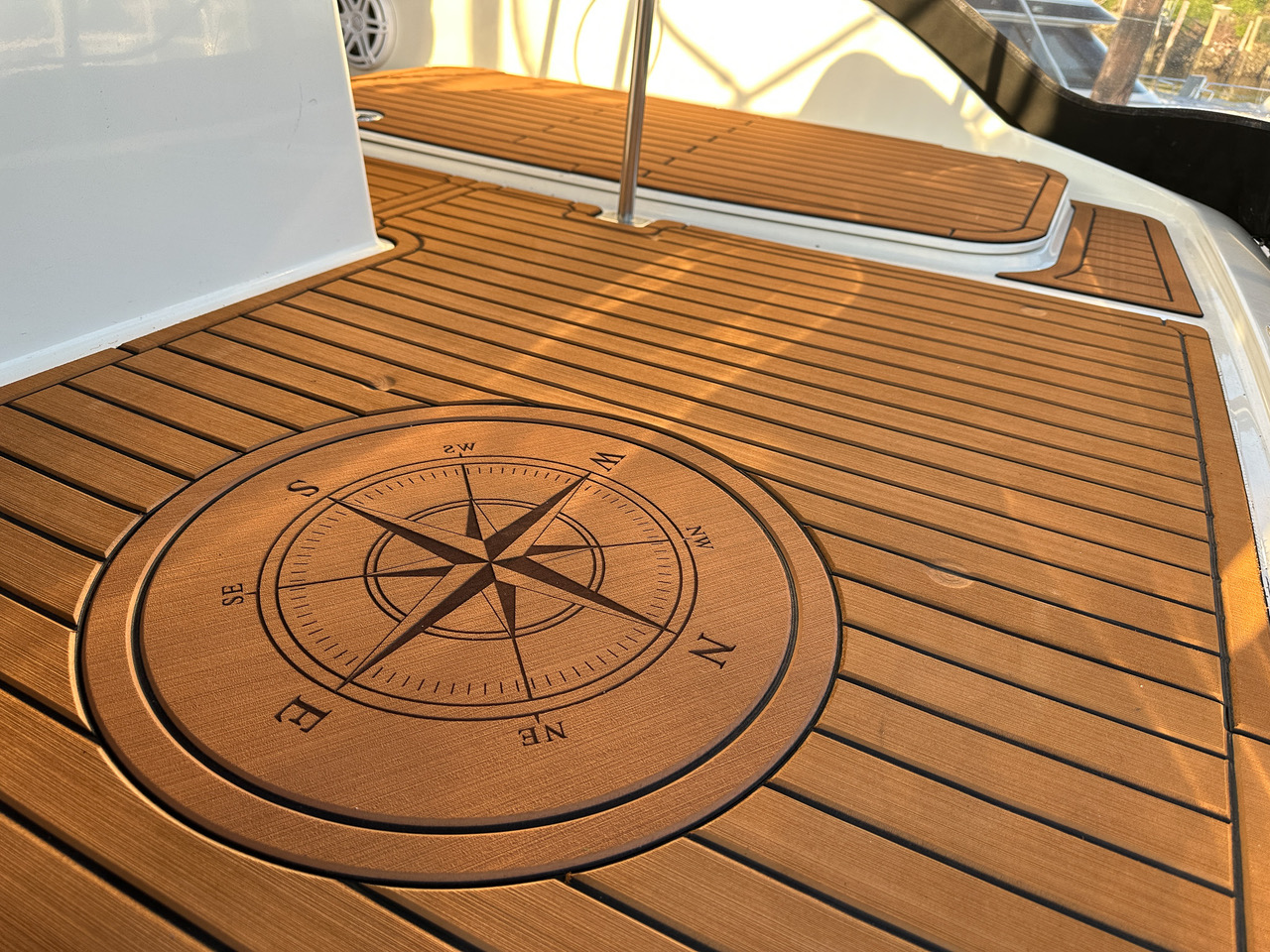 Meridian 38 EVA decking compass logo cockpit