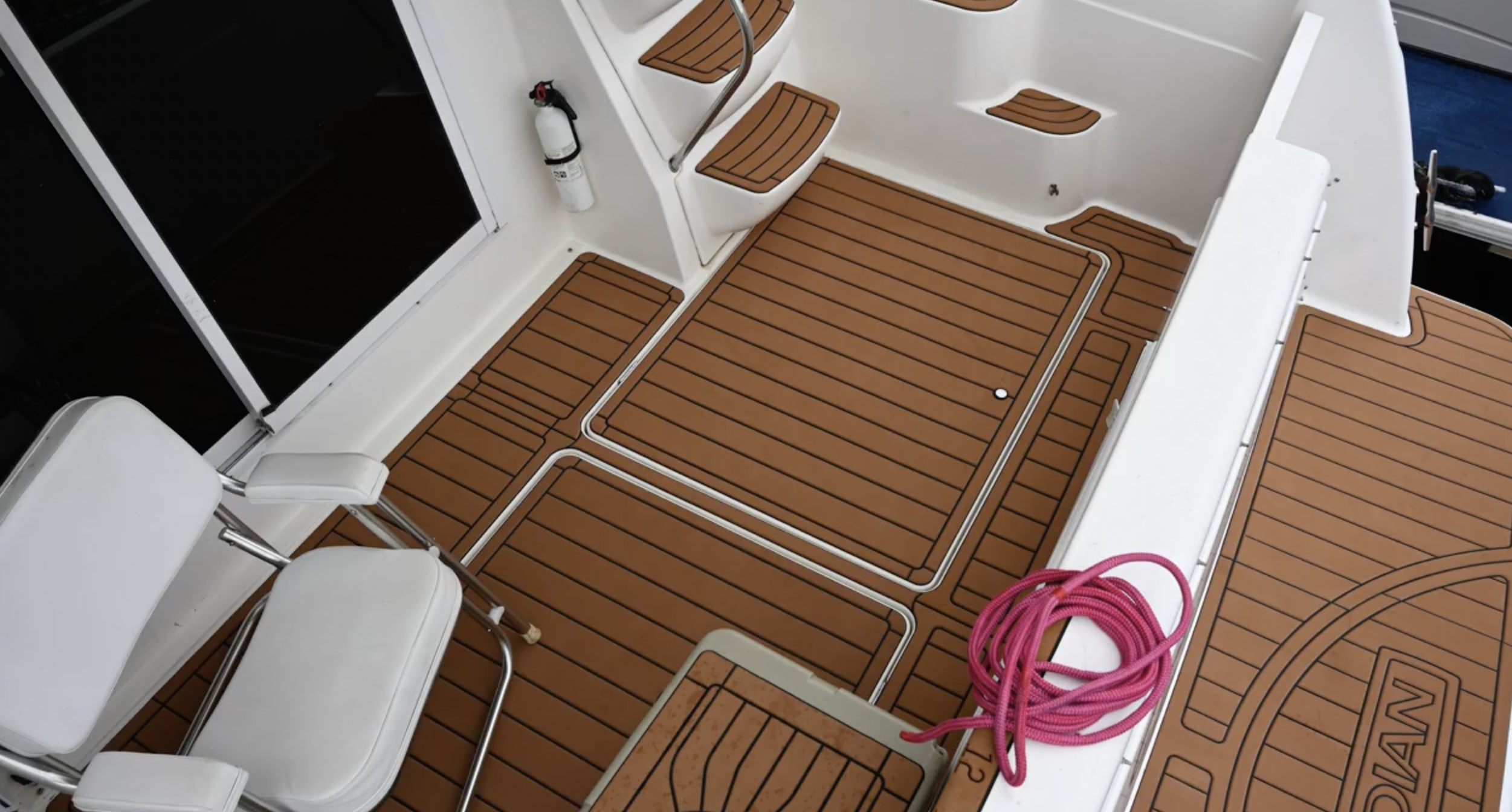 Meridian 38 EVA foam cockpit flooring angle